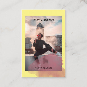 Photo de carte de visite de Modern Trendy Watercol