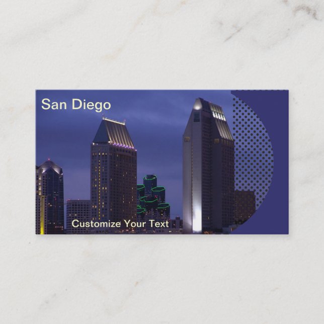 Photo de carte de visite de San Diego (Devant)