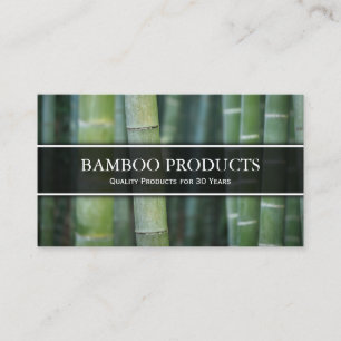 Photo de carte de visite en bambou vert