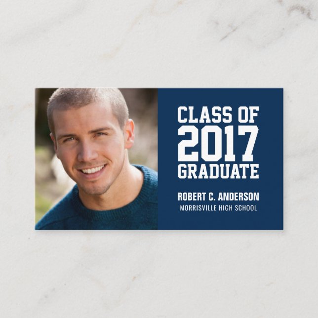 Photo de carte nominative d'obtention du diplôme - (Devant)