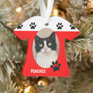 Photo de chat mignon Ornement de Noël