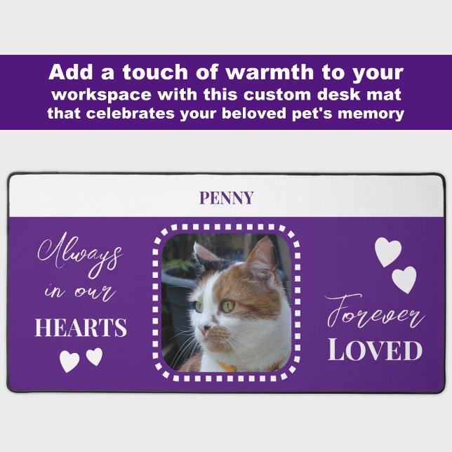 Photo de chat Sympathy Pet Memorial violet (Créateur téléchargé)