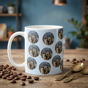 Photo de chien personnalisée Tasse bleu clair pe