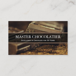 Photo de chocolat foncé, carte de visite de