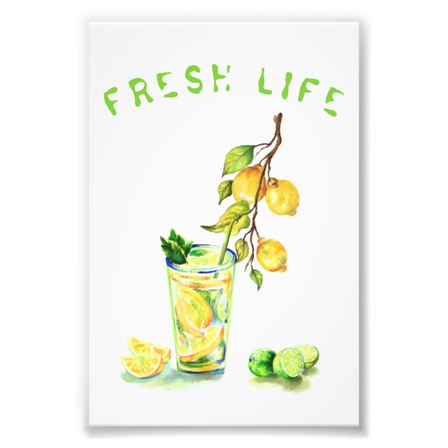 Photo de citron impression jus boisson fraîche lim (Devant)