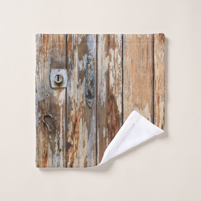 Photo de clôture en bois brun (Gant de toilette)