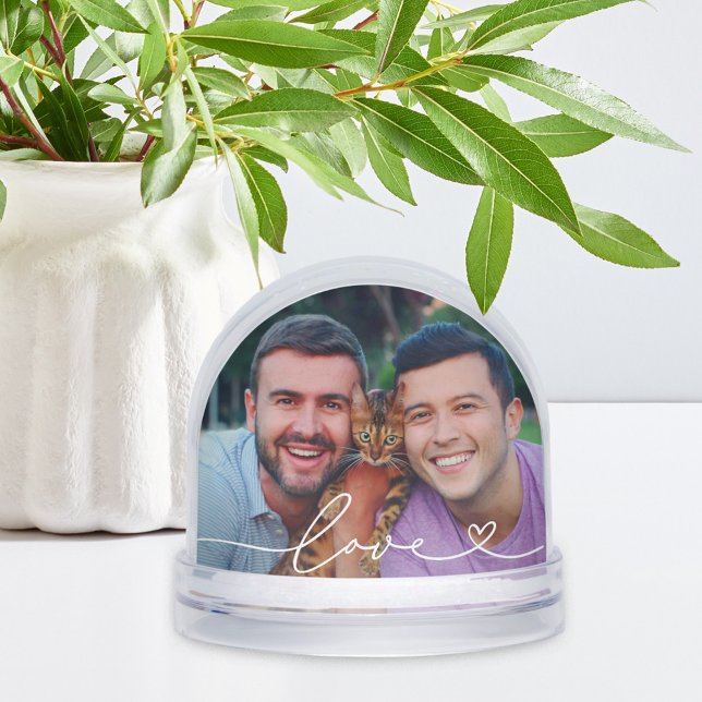 Photo de cœur en écriture blanche Love (Créateur téléchargé)