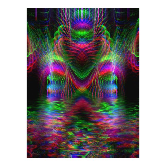 Photo de cœurs d'amour arc-en-ciel psychédéliques (Devant)