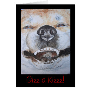 photo de drôle mignon chien souriant akita