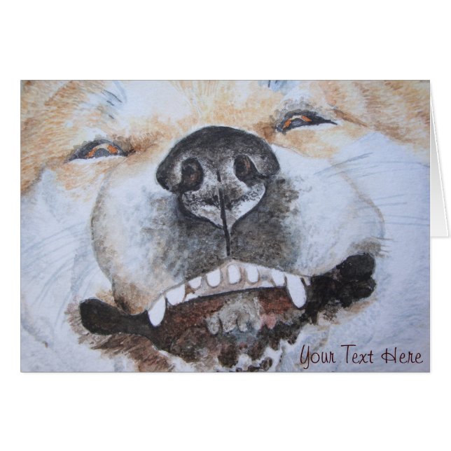 photo de drôle mignon chien souriant akita (Devant Horizontal)