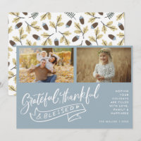 Photo de famille Boho Grateful Thankful Blessed 
