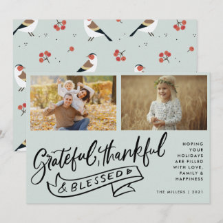 Photo de famille Boho Grateful Thankful Blessed Ch