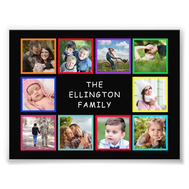 Photo de famille Collage Poster coloré (Devant)