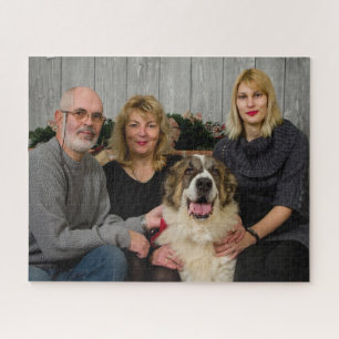 Photo de famille de Noël personnalisée Puzzle 520 