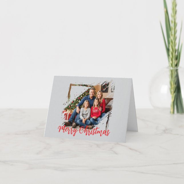 Photo de famille de Noël Personnaliser la carte de (Devant)
