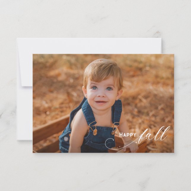 Photo de famille élégante personnalisée "Happy Fal (Devant)