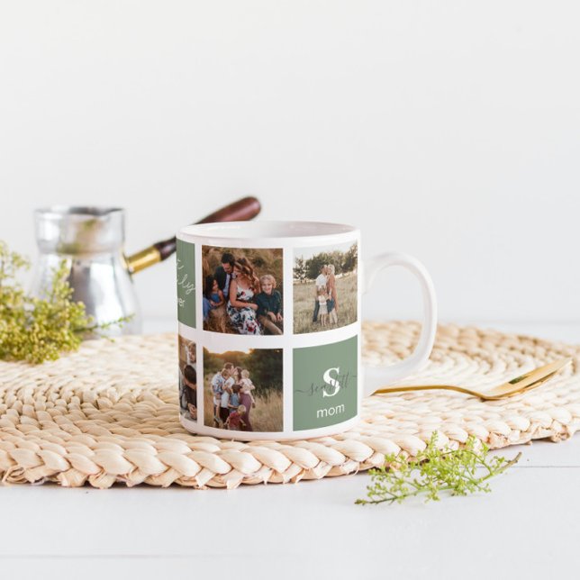 Photo de famille et Citation de famille Café Mug (Créateur téléchargé)