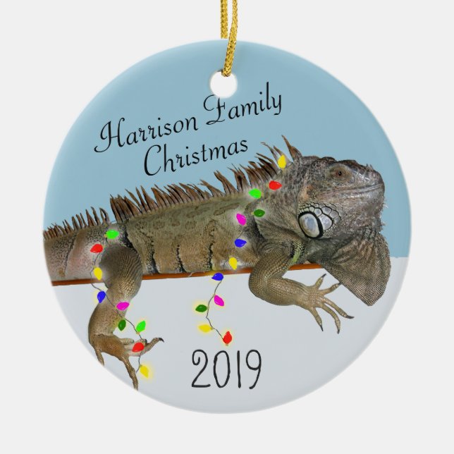 Photo de famille Iguana Ornement de Noël (Devant)