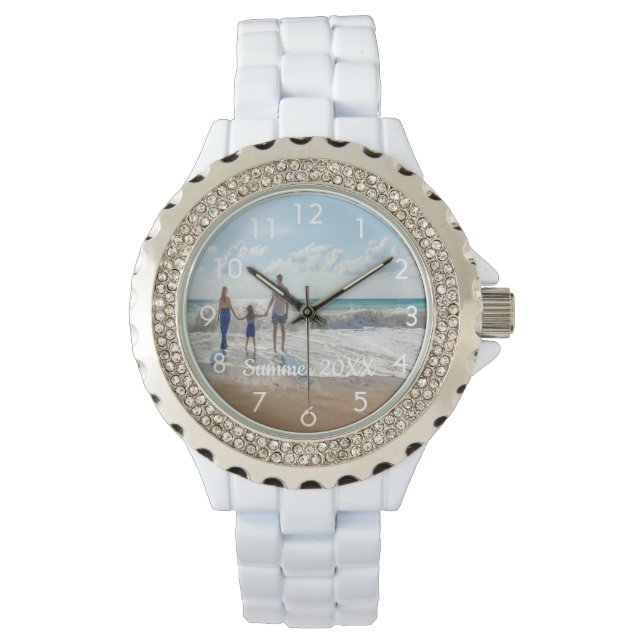 Photo de famille montre texte blanc (devant)