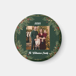 Photo de famille Noël Magnet Greenery