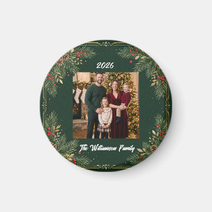 Photo de famille Noël Magnet Greenery