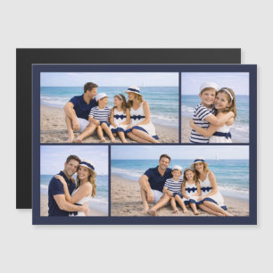 Photo de famille personnalisé bleu marine nautique