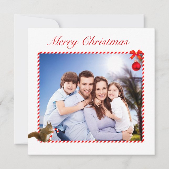 Photo de famille personnalisée moderne et Noël d'é (Devant)