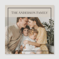Photo de famille personnalisée | Nom de famille pe