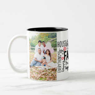 Photo de famille personnalisée tasse avec 2 photos