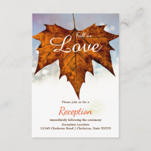 Photo de feuille pour tomber amoureux - Invitation