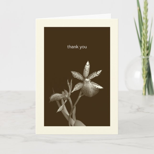 Photo de fleur d'orchidée personnalisée Merci note (Devant)
