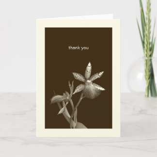 Photo de fleur d'orchidée personnalisée Merci note