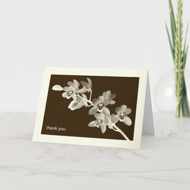 Photo de fleur d'orchidée personnalisée Merci note (Devant)