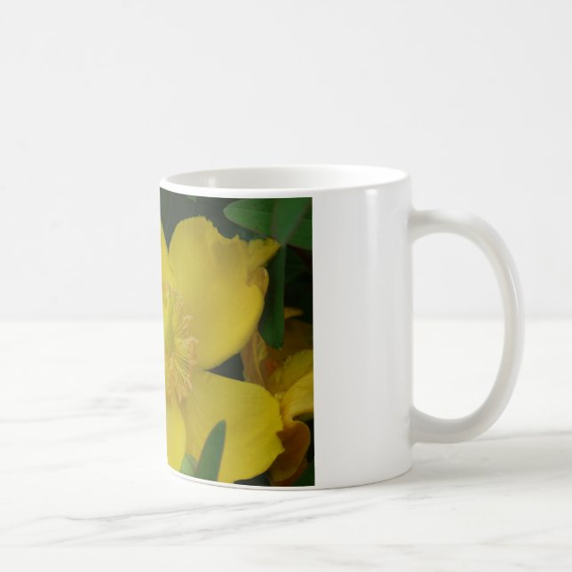 Photo de fleur jaune Mug blanc classique (Droite)