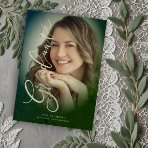 Photo de graduado moderno con un guión elegante de