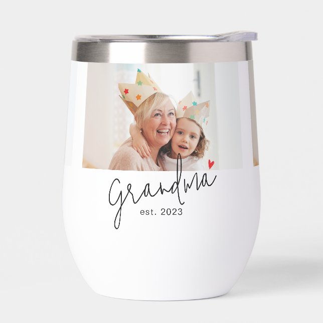 Photo de grand-mère établie avec écriture (Gauche)