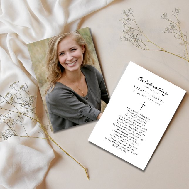 Photo de la carte de prière funéraire pour la célé (Créateur téléchargé)