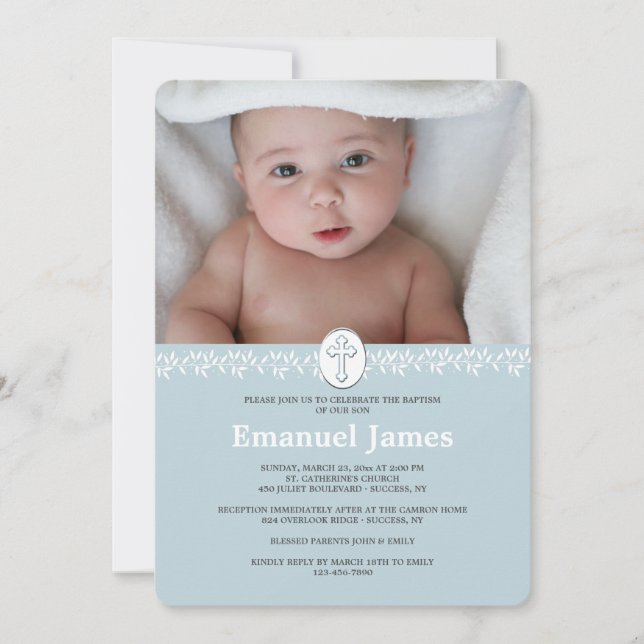 Photo de la Croix Sainte Invitation religieuse (Devant)