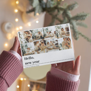 Photo de la famille Collage   Bonjour Carte postal