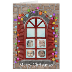 Photo de la fenêtre de Noël de la famille
