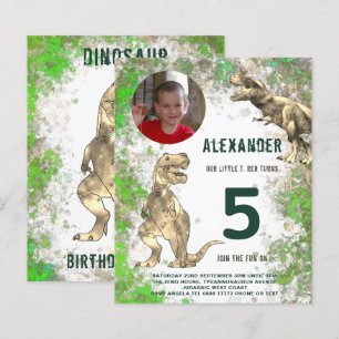 Photo de la fête d'anniversaire des garçons dinosa