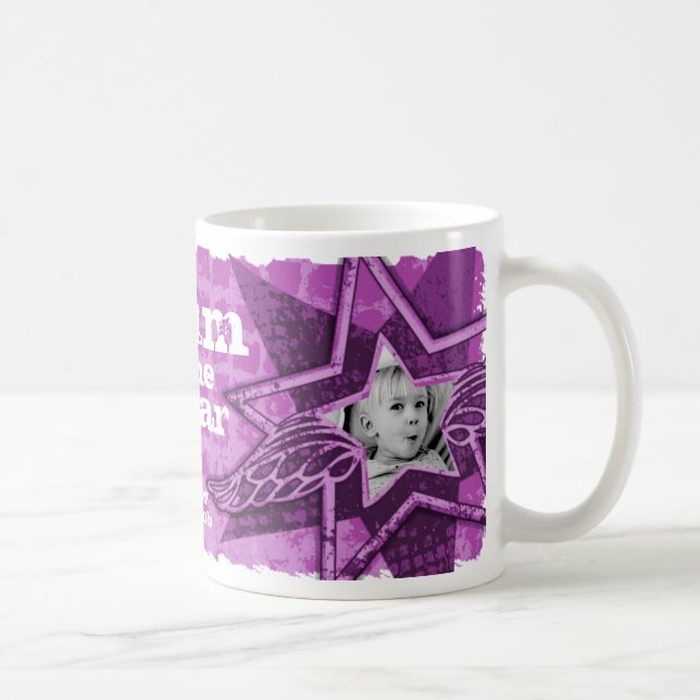 Photo de la maman de l'année sur une tasse violet  (Droite)
