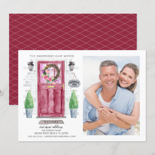 Photo de la porte avant Faire-part de déplacement