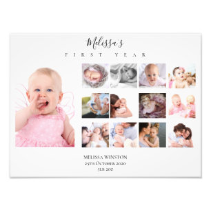 Photo de la première année du bébé Garde-souvenir