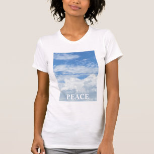 PHOTO DE LA T-SHIRT FEMME BLUE SKY CLOUDS