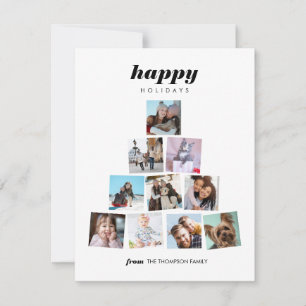 Photo de l'arbre de Noël de famille Collage Carte 