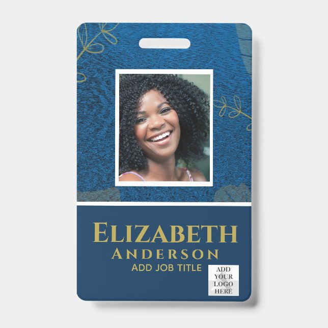 PHOTO DE L'EMPLOYÉ BADGE QR Code Code à barres Ble (Front)