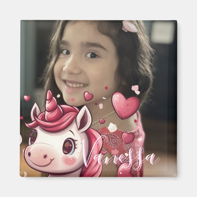 Photo de licorne pour la Saint-Valentin  Aimant (Devant)