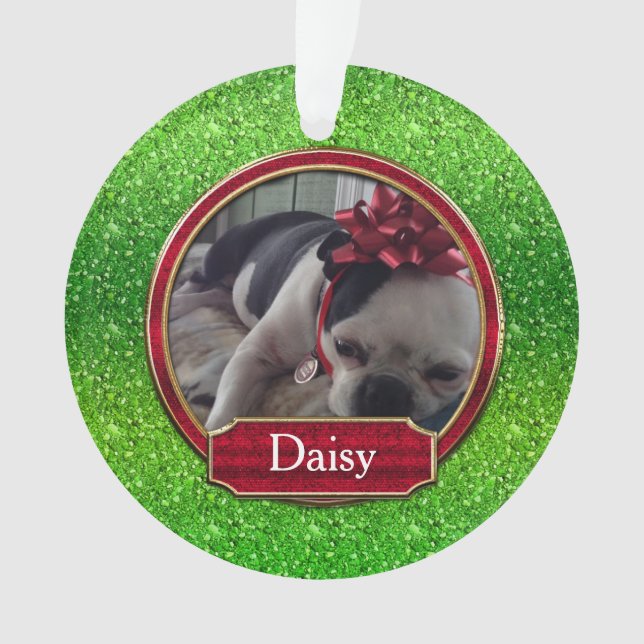 Photo de l'organisme acrylique FAUX Vert rouge éti (devant)