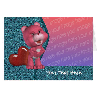 Photo de l'ours rose mignon